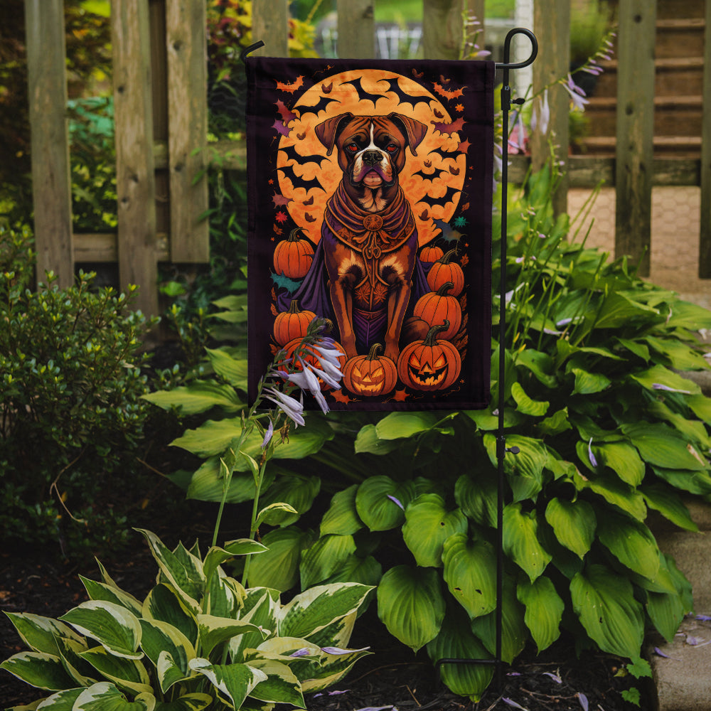 Boxer Witchy Halloween Garden Flag - One Color / One Size - Home & Garden - Home Decor - Flags Banners & Accessories