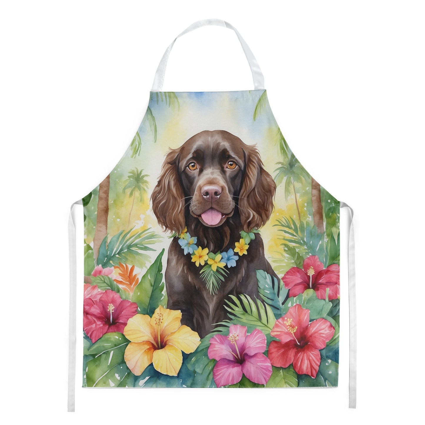 Boykin Spaniel Luau Apron - One Color / One Size - Home & Garden - Kitchen Dining & Bar - Table Decoration & Accessories