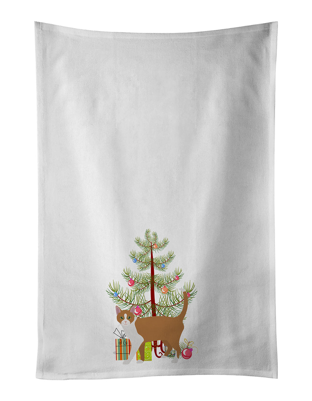 Brazilian Shorthair Cat Christmas Kitchen Towel Set of 2 - One Color / One Size - Home & Garden - Home Textile - Towels