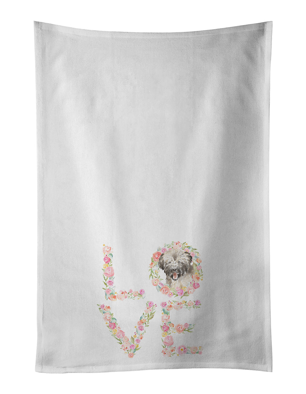 Briard #2 LOVE Kitchen Towel Set of 2 - One Color / One Size - Home & Garden - Home Textile - Towels