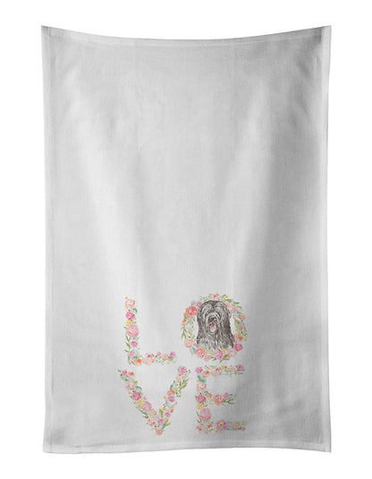 Briard #6 LOVE Kitchen Towel Set of 2 - One Color / One Size - Home & Garden - Home Textile - Towels