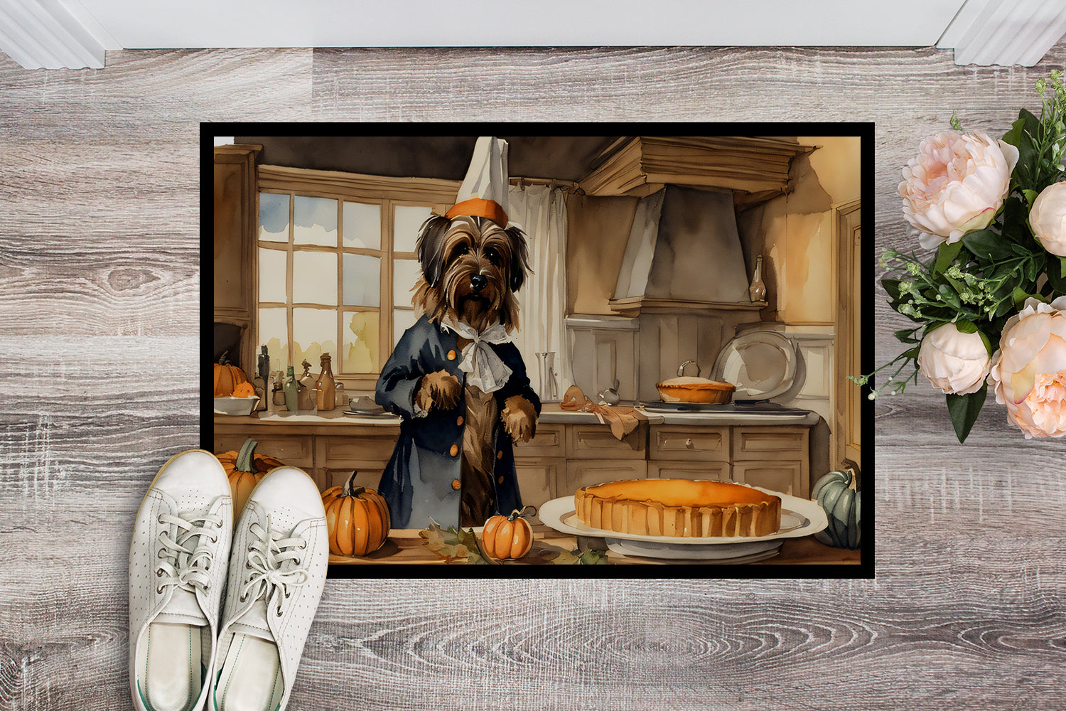 Briard Fall Kitchen Pumpkins Doormat - One Color / One Size - Home & Garden - Home Textile - Carpets & Rugs