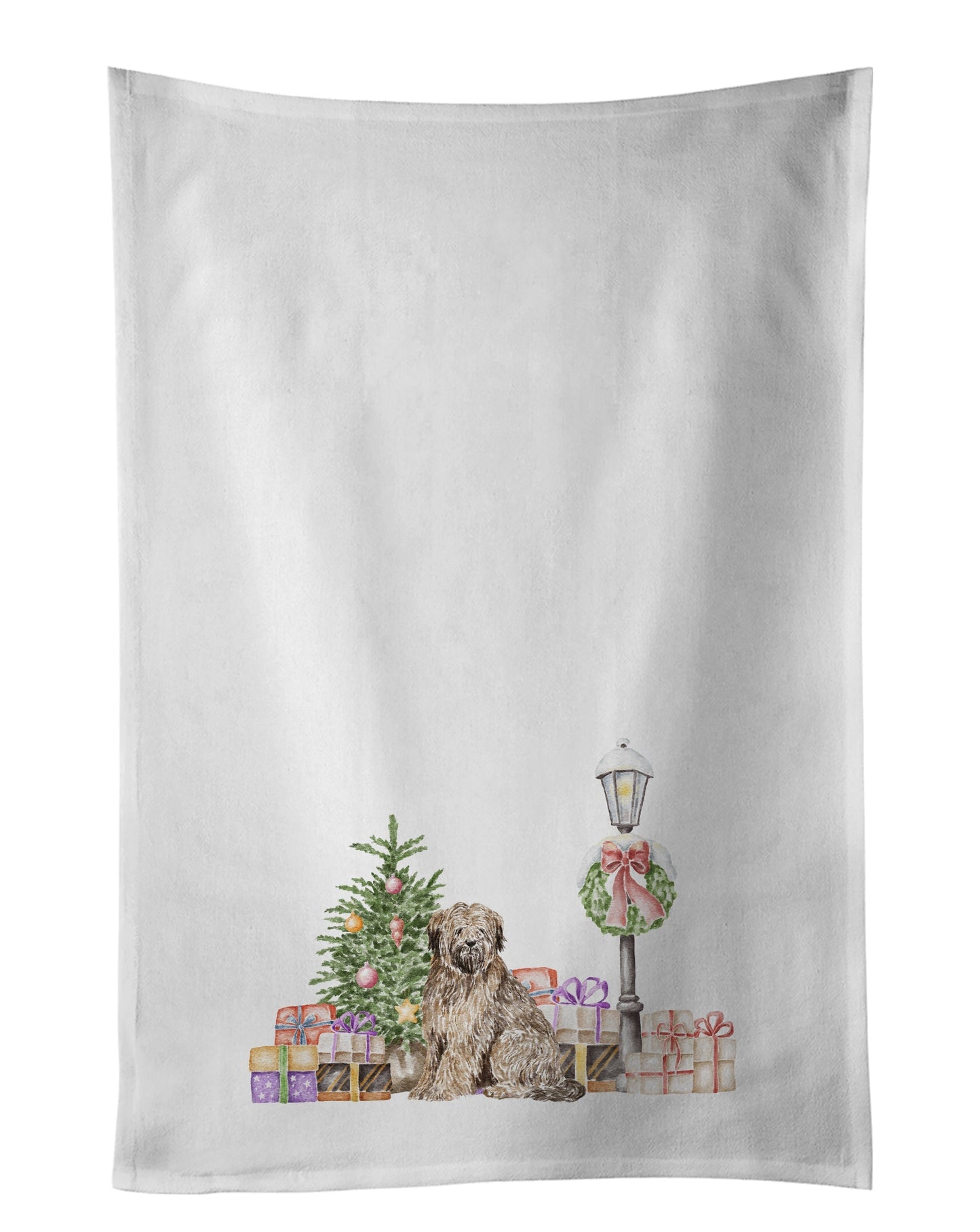 Briard Sitting Kitchen Towel Set of 2 - One Color / One Size - Home & Garden - Home Textile - Towels
