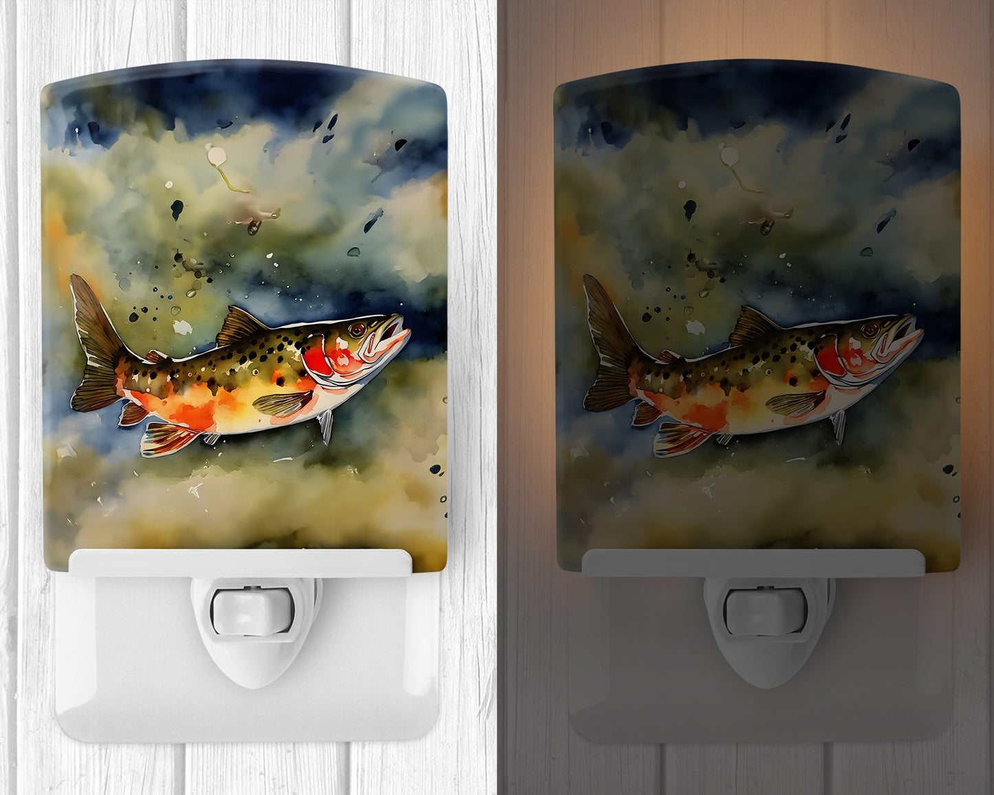 Brook Trout Ceramic Night Light - One Color / One Size - Home & Garden - Home Improvement - Lights & Lighting - Night
