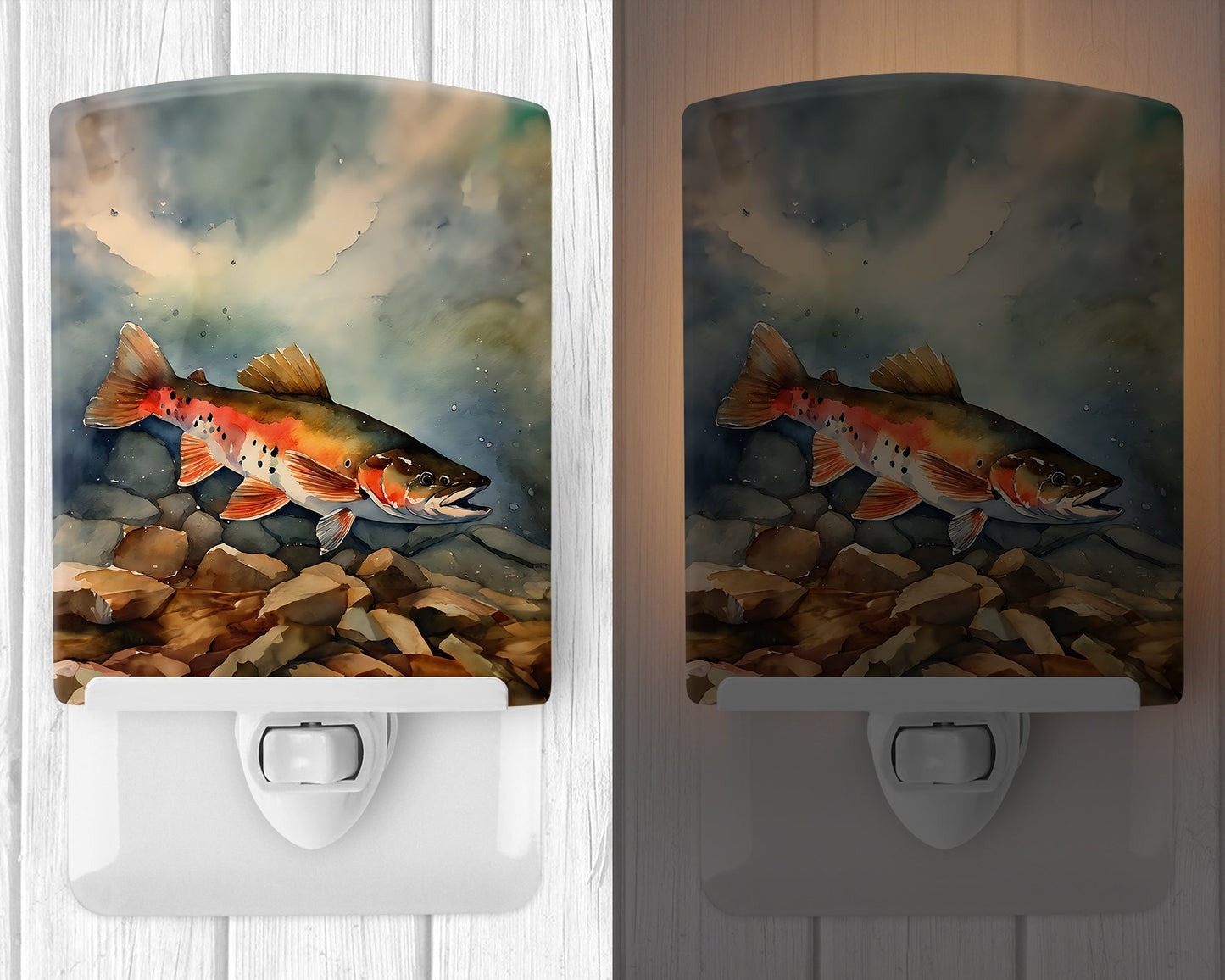 Brook Trout Ceramic Night Light - One Color / One Size - Home & Garden - Home Improvement - Lights & Lighting - Night
