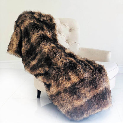 Brown Mountain Coyote Handmade Luxury Throw - Home & Garden - Home Textile - Bedding