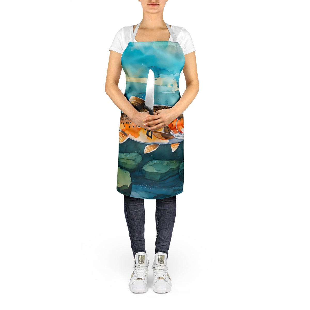 Brown Trout Apron - One Color / One Size - Home & Garden - Kitchen Dining & Bar - Table Decoration & Accessories