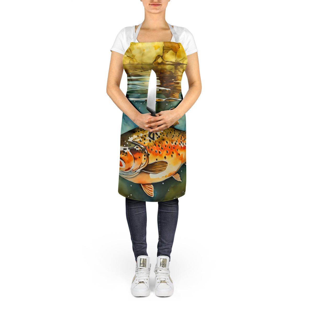 Brown Trout Apron - One Color / One Size - Home & Garden - Kitchen Dining & Bar - Table Decoration & Accessories