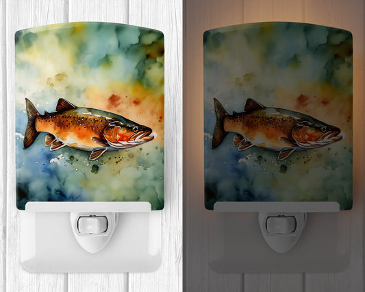 Brown Trout Ceramic Night Light - One Color / One Size - Home & Garden - Home Improvement - Lights & Lighting - Night