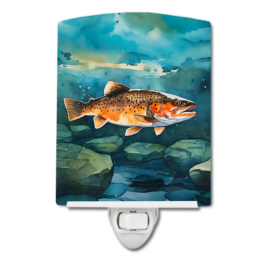 Brown Trout Ceramic Night Light - One Color / One Size - Home & Garden - Home Improvement - Lights & Lighting - Night