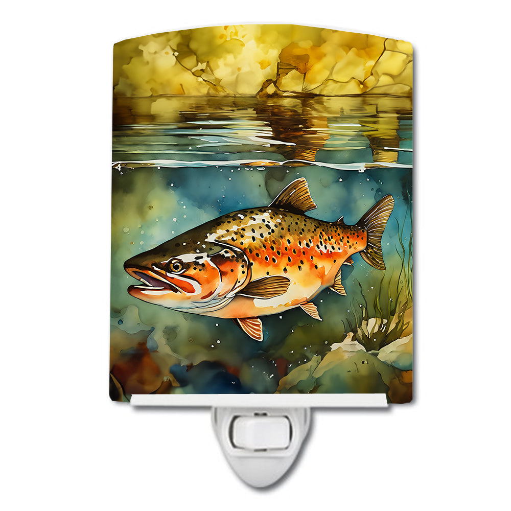 Brown Trout Ceramic Night Light - One Color / One Size - Home & Garden - Home Improvement - Lights & Lighting - Night