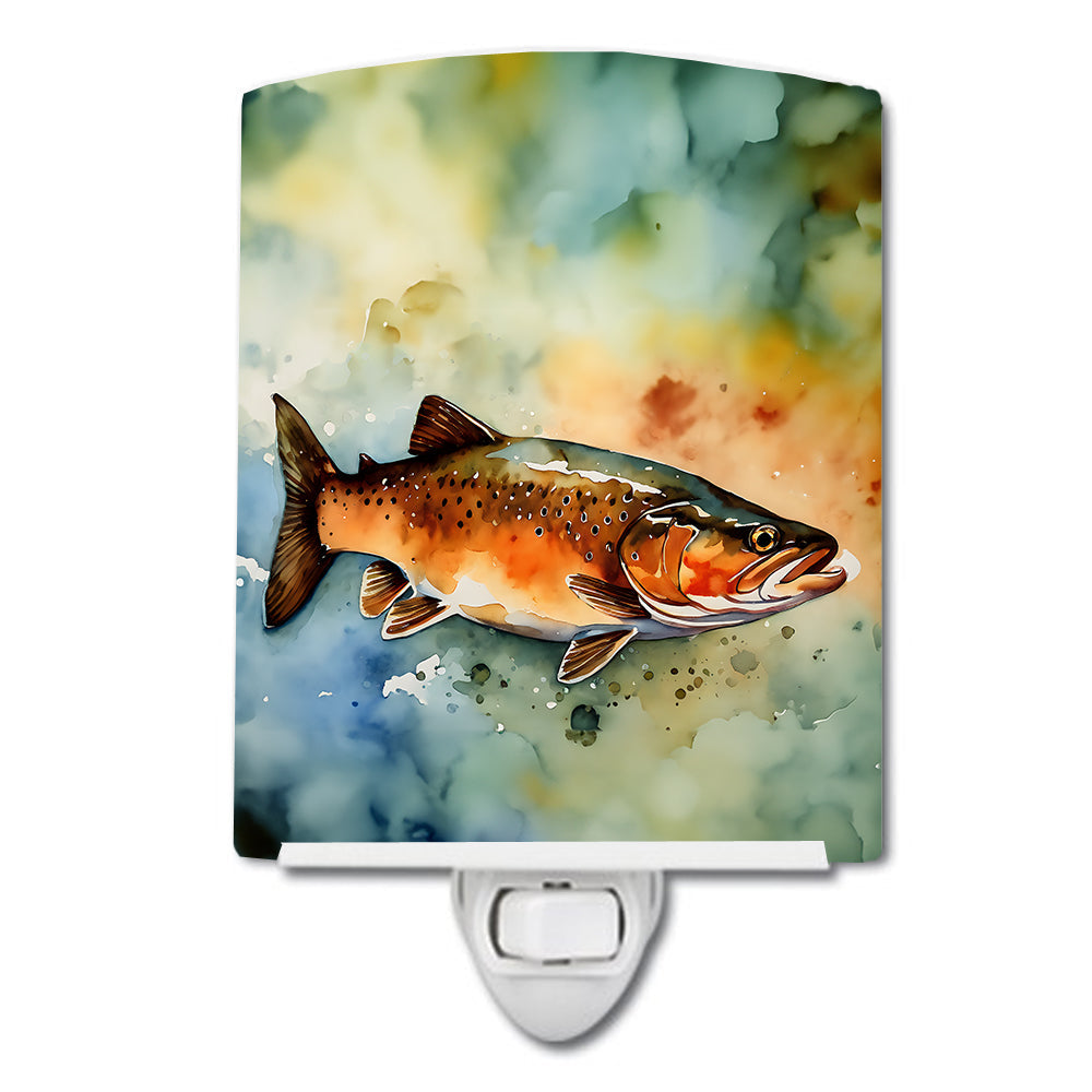 Brown Trout Ceramic Night Light - One Color / One Size - Home & Garden - Home Improvement - Lights & Lighting - Night