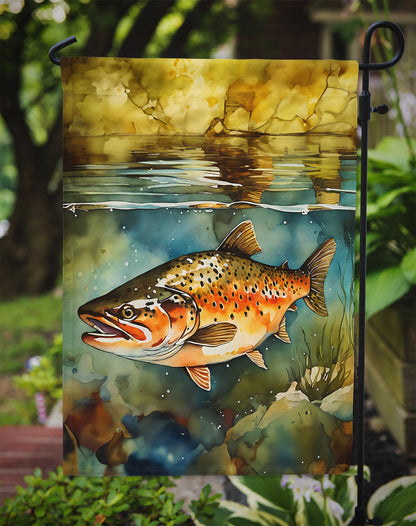 Brown Trout Garden Flag - One Color / One Size - Home & Garden - Home Decor - Flags Banners & Accessories