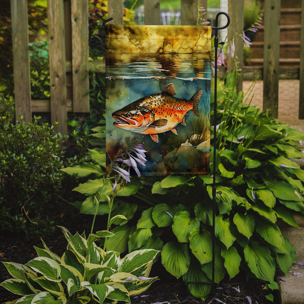 Brown Trout Garden Flag - One Color / One Size - Home & Garden - Home Decor - Flags Banners & Accessories