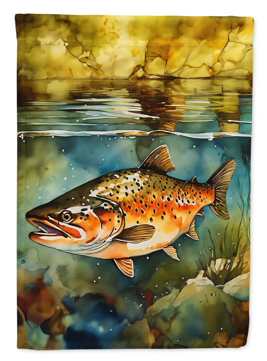 Brown Trout Garden Flag - One Color / One Size - Home & Garden - Home Decor - Flags Banners & Accessories