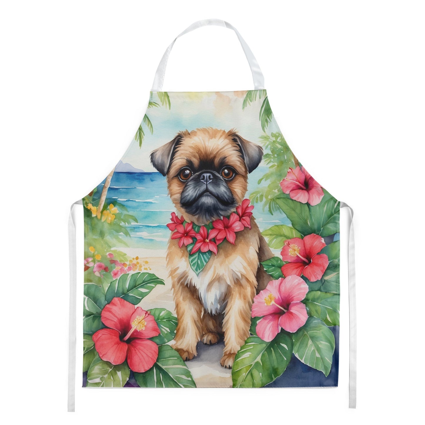 Brussels Griffon Luau Apron - One Color / One Size - Home & Garden - Kitchen Dining & Bar - Table Decoration &