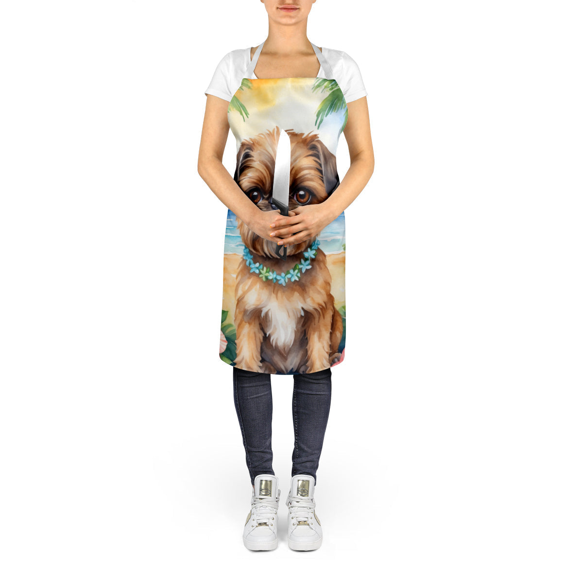 Brussels Griffon Luau Apron - One Color / One Size - Home & Garden - Kitchen Dining & Bar - Table Decoration &