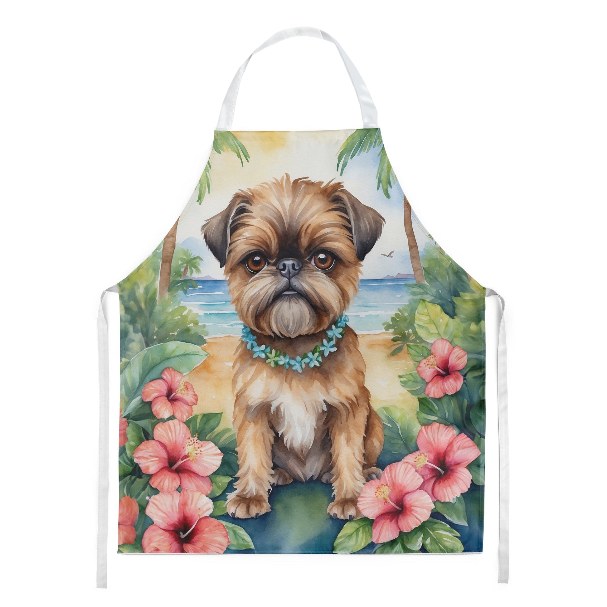 Brussels Griffon Luau Apron - One Color / One Size - Home & Garden - Kitchen Dining & Bar - Table Decoration &