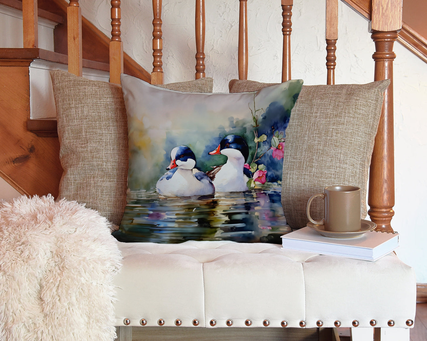 Bufflehead Throw Pillow - One Color / One Size - Home & Garden - Home Textile - Pillows