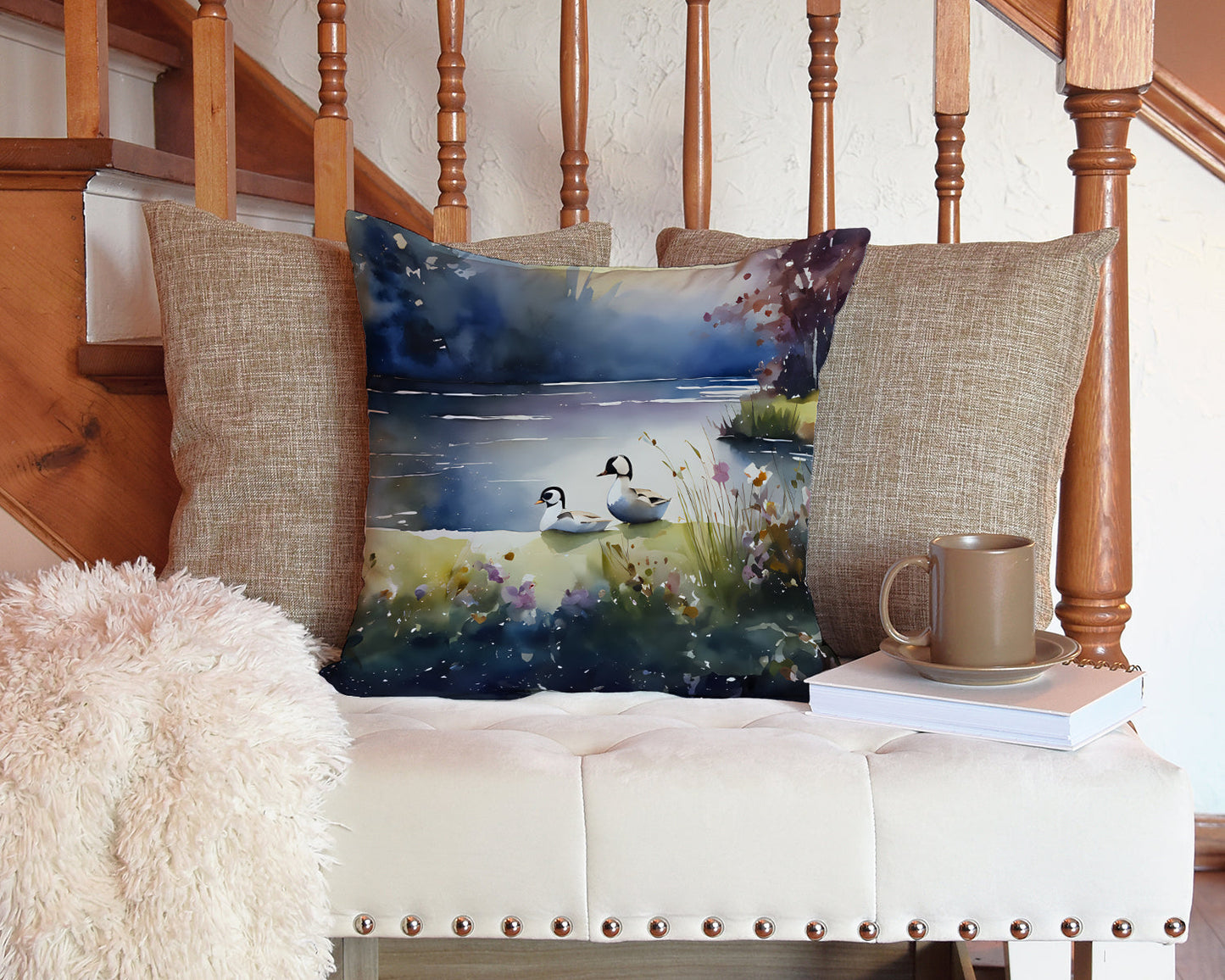 Bufflehead Throw Pillow - One Color / One Size - Home & Garden - Home Textile - Pillows