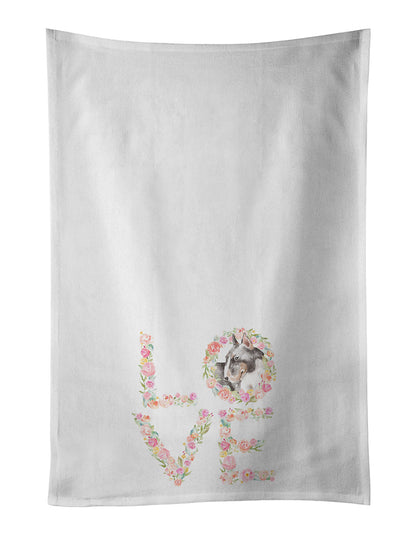 Bull Terrier #5 LOVE Kitchen Towel Set of 2 - One Color / One Size - Home & Garden - Home Textile - Towels