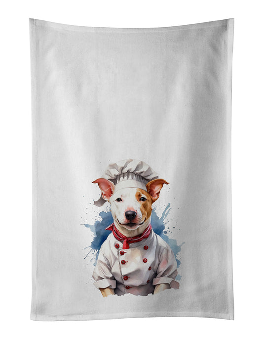 Bull Terrier Chef Kitchen Towel Set of 2 - One Color / One Size - Home & Garden - Home Textile - Towels