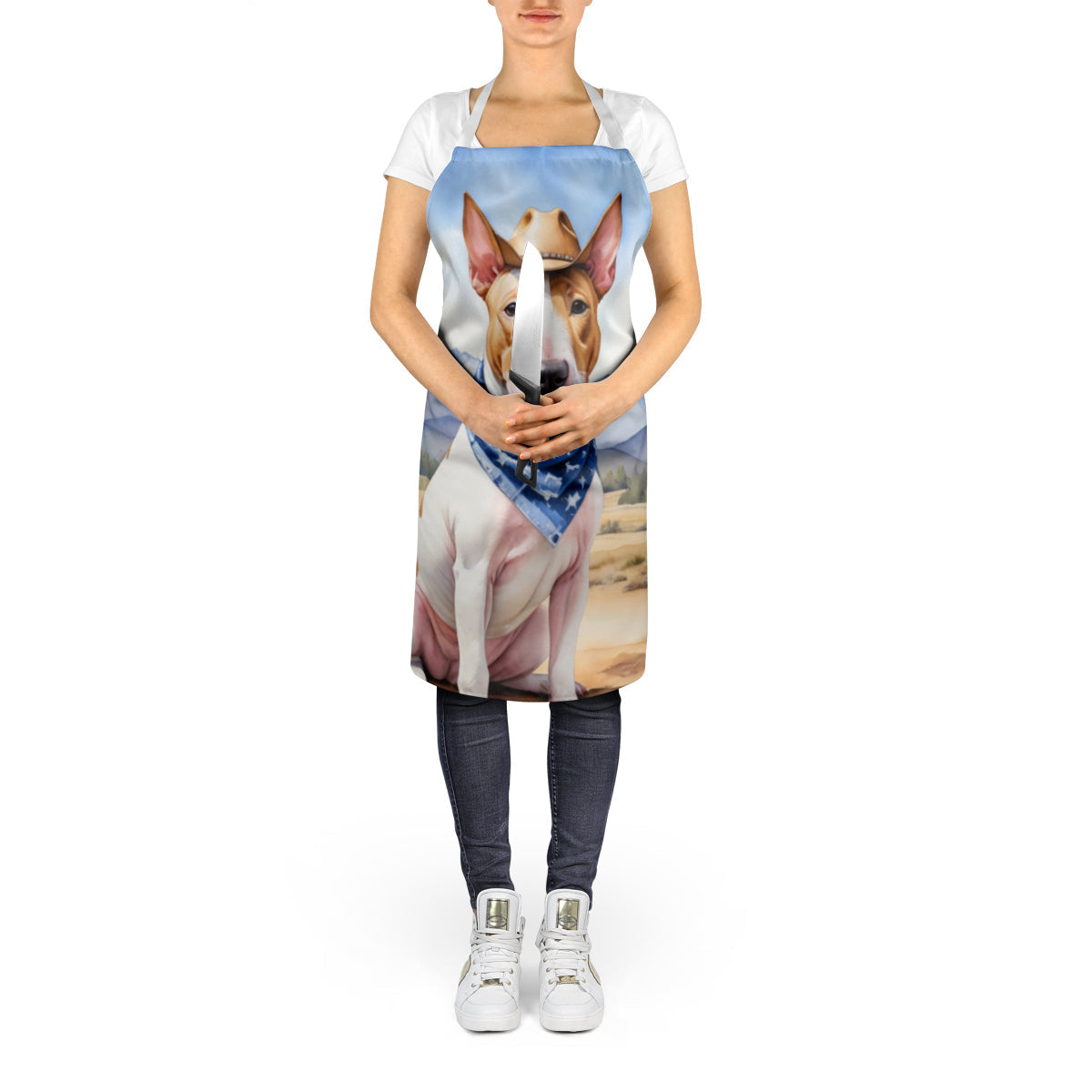 Bull Terrier Cowboy Welcome Apron - One Color / One Size - Home & Garden - Kitchen Dining & Bar - Table Decoration &