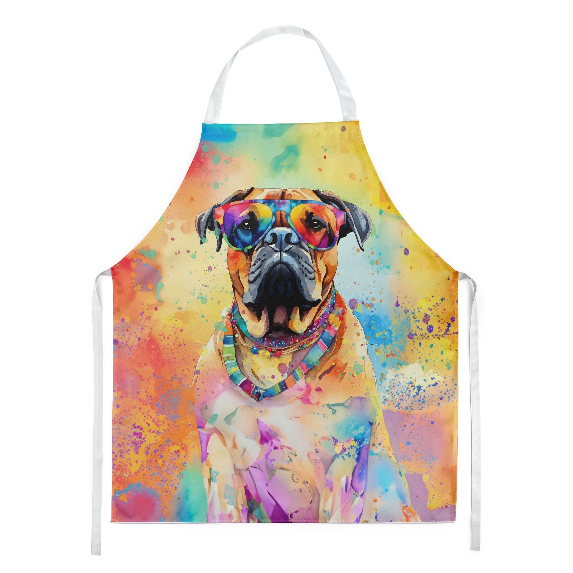 Bullmastiff Hippie Dawg Apron - One Color / One Size - Home & Garden - Kitchen Dining & Bar - Table Decoration &
