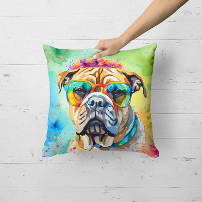 Bullmastiff Hippie Dawg Throw Pillow - One Color / One Size - Home & Garden - Home Textile - Pillows