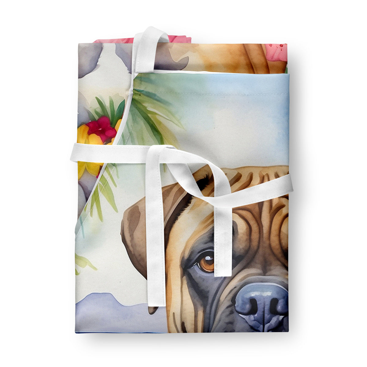 Bullmastiff Luau Apron - One Color / One Size - Home & Garden - Kitchen Dining & Bar - Table Decoration & Accessories