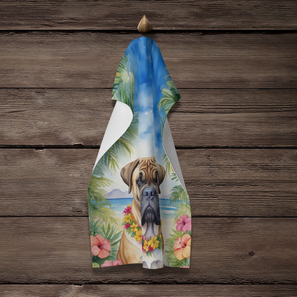 Bullmastiff Luau Kitchen Towel - One Color / One Size - Home & Garden - Home Textile - Towels