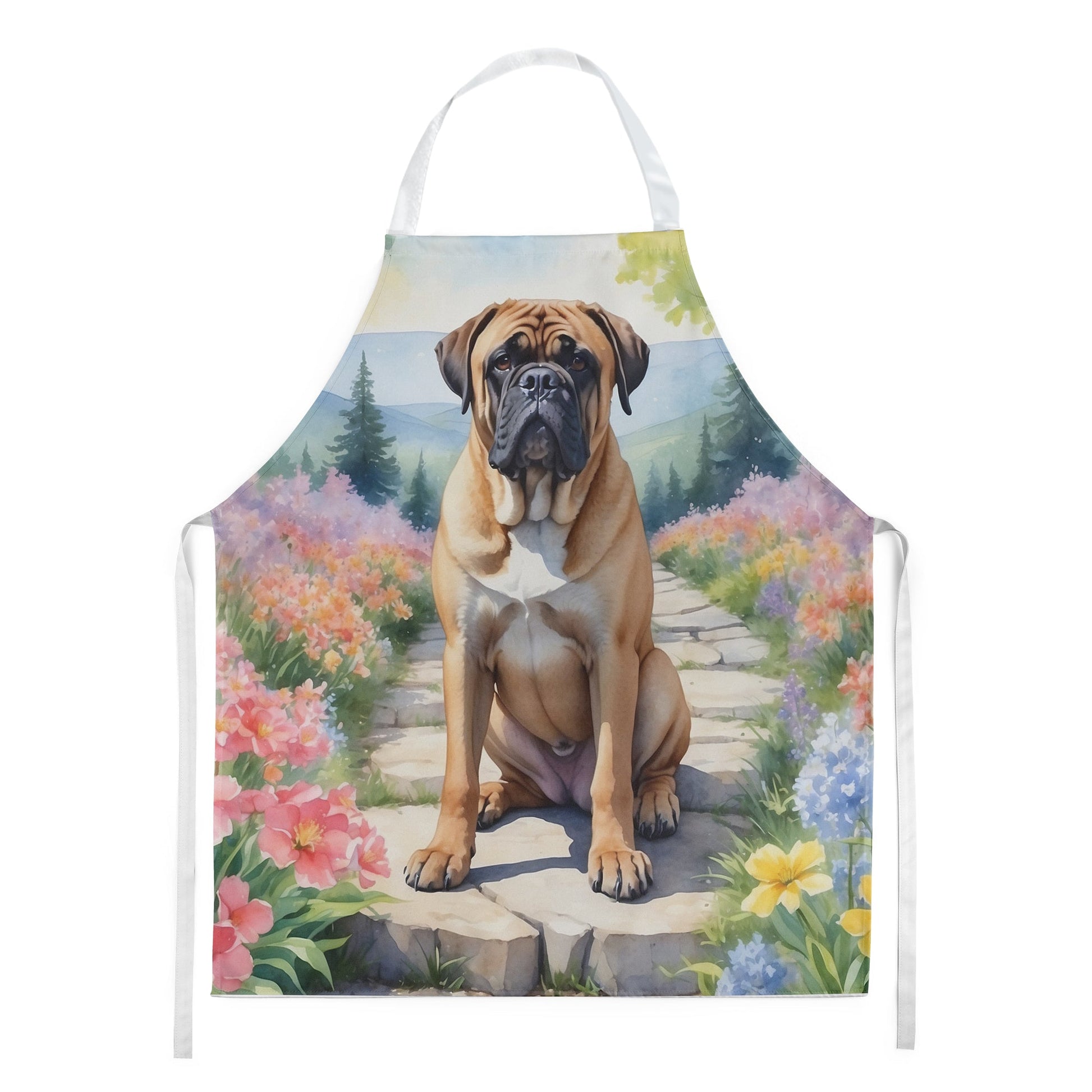 Bullmastiff Spring Path Apron - One Color / One Size - Home & Garden - Kitchen Dining & Bar - Table Decoration &