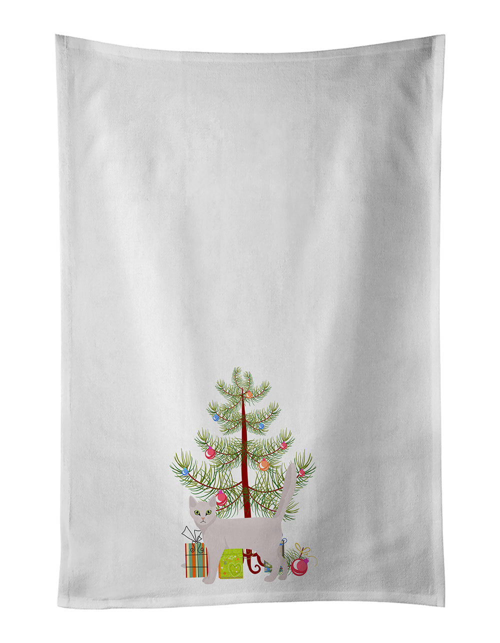 Burmilla Cat Christmas Kitchen Towel Set of 2 - One Color / One Size - Home & Garden - Home Textile - Towels