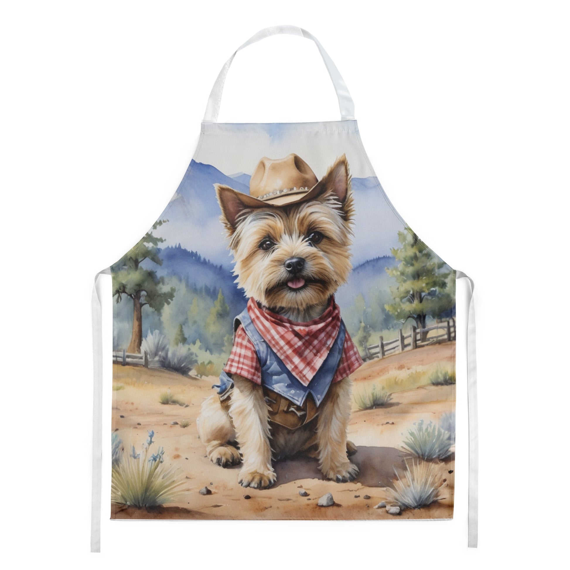 Cairn Terrier Cowboy Welcome Apron - One Color / One Size - Home & Garden - Kitchen Dining & Bar - Table Decoration &