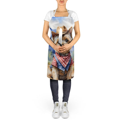 Cairn Terrier Cowboy Welcome Apron - One Color / One Size - Home & Garden - Kitchen Dining & Bar - Table Decoration &