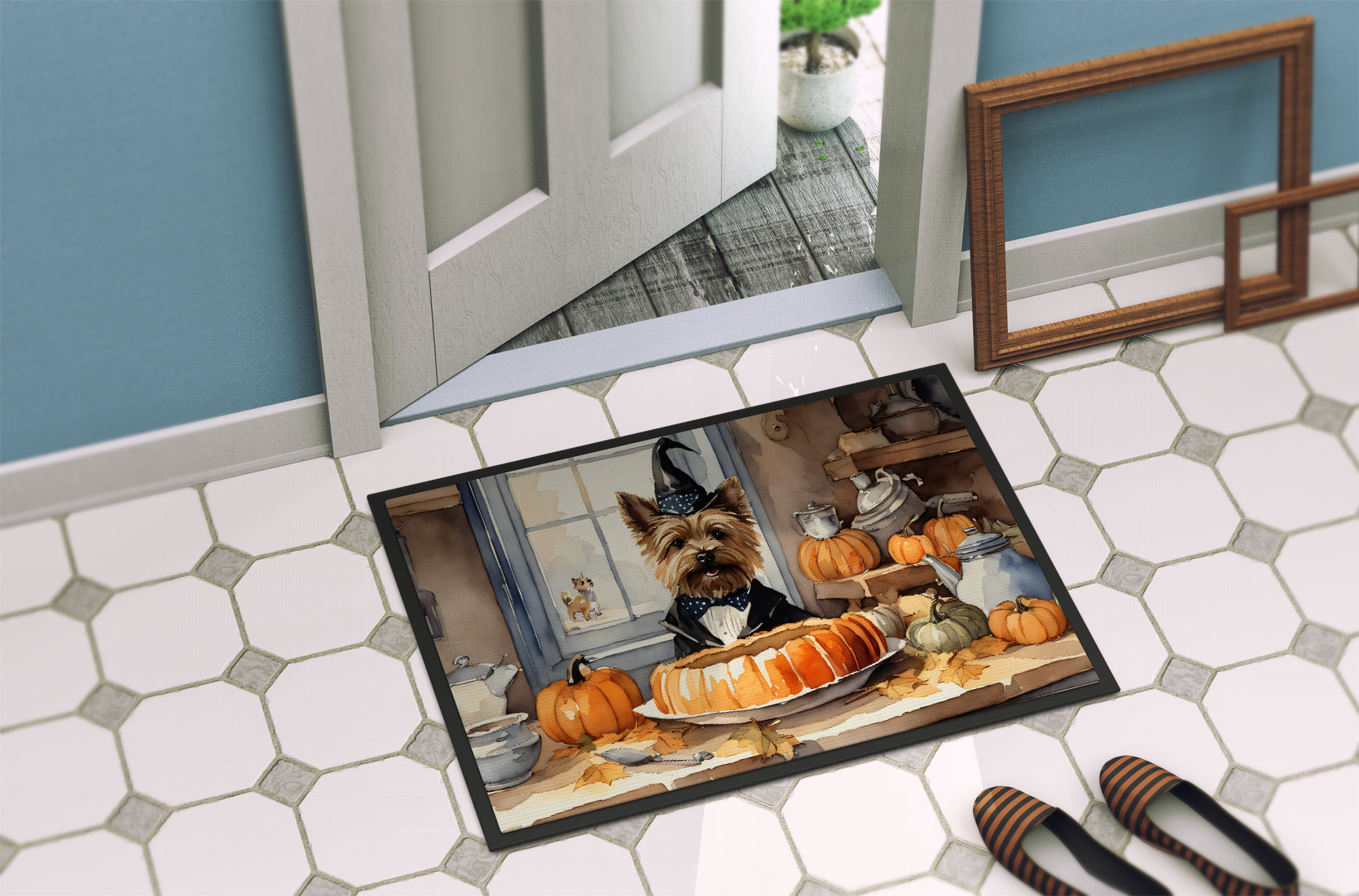 Cairn Terrier Fall Kitchen Pumpkins Doormat - One Color / One Size - Home & Garden - Home Textile - Carpets & Rugs