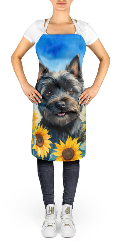 Cairn Terrier in Sunflowers Apron - One Color / One Size - Home & Garden - Kitchen Dining & Bar - Table Decoration &