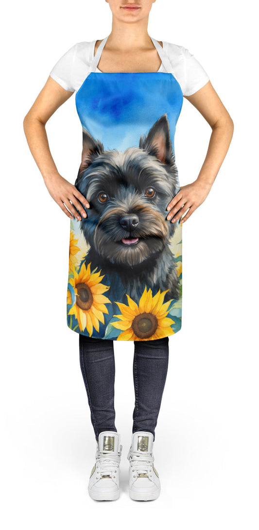 Cairn Terrier in Sunflowers Apron - One Color / One Size - Home & Garden - Kitchen Dining & Bar - Table Decoration &