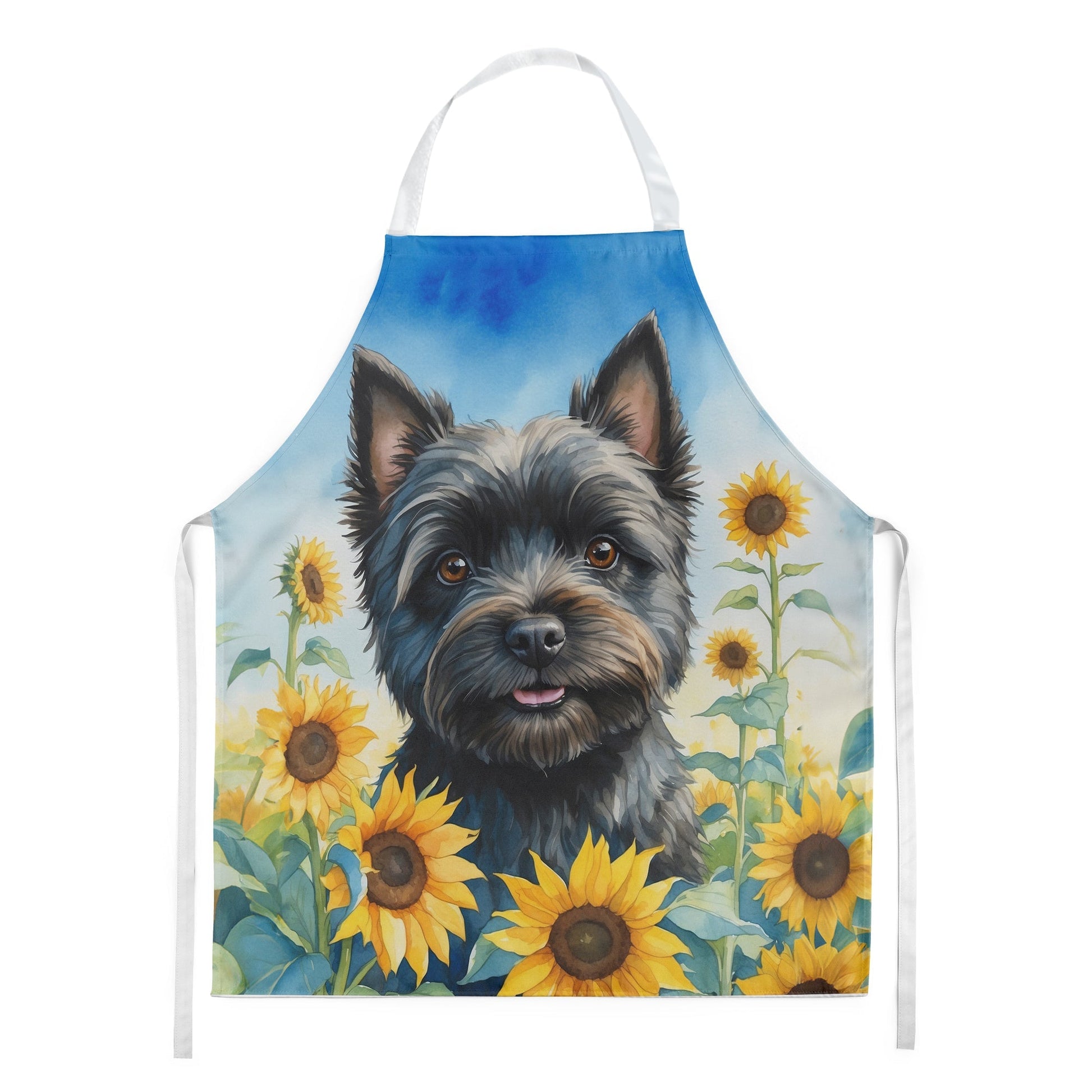 Cairn Terrier in Sunflowers Apron - One Color / One Size - Home & Garden - Kitchen Dining & Bar - Table Decoration &