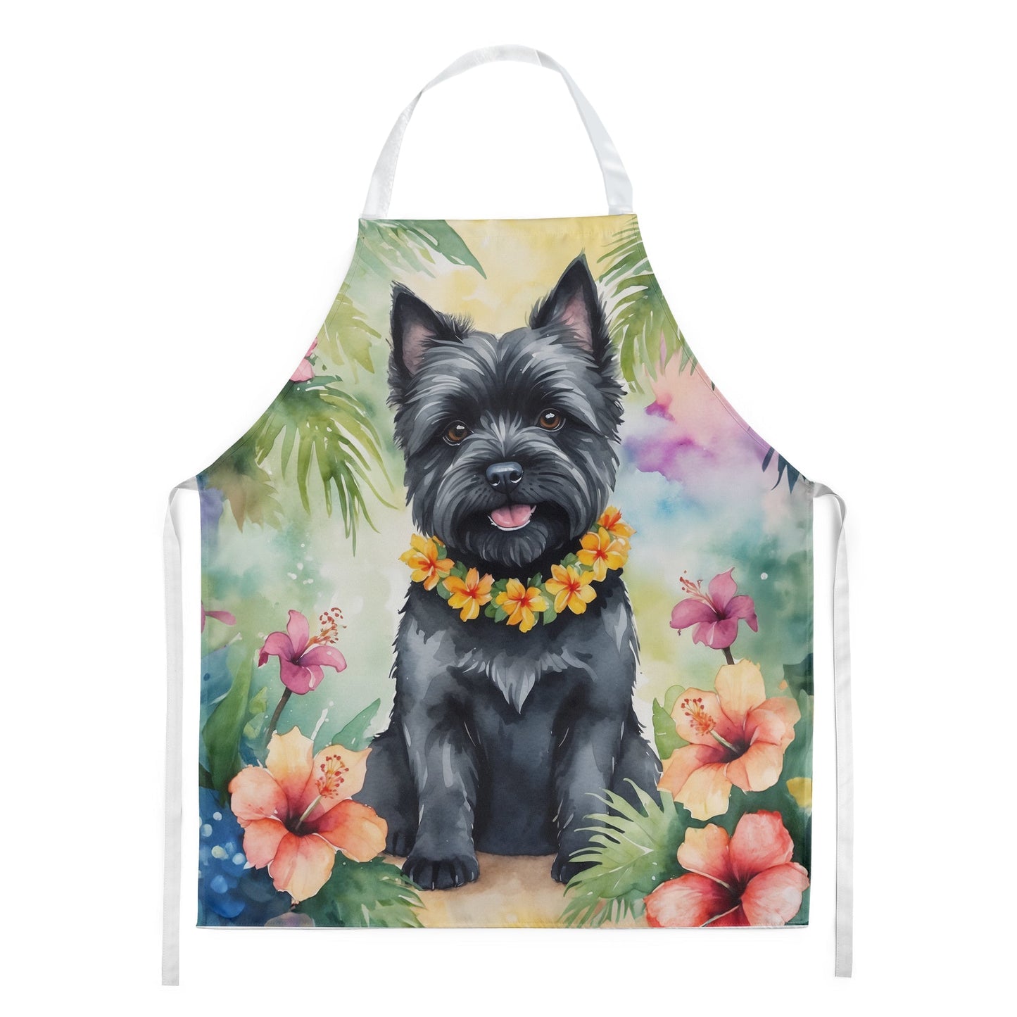 Cairn Terrier Luau Apron - One Color / One Size - Home & Garden - Kitchen Dining & Bar - Table Decoration & Accessories