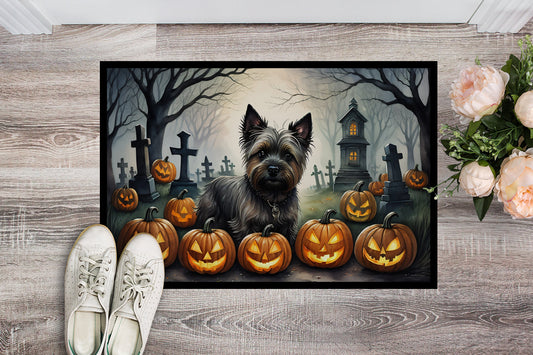 Cairn Terrier Spooky Halloween Doormat - One Color / One Size - Home & Garden - Home Textile - Carpets & Rugs