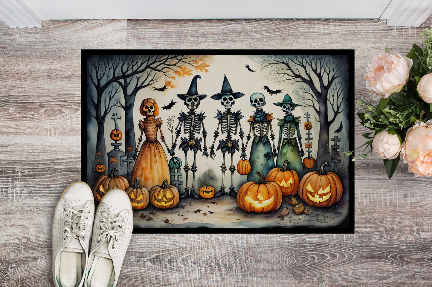 Calacas Skeletons Spooky Halloween Doormat - One Color / One Size - Home & Garden - Home Textile - Carpets & Rugs
