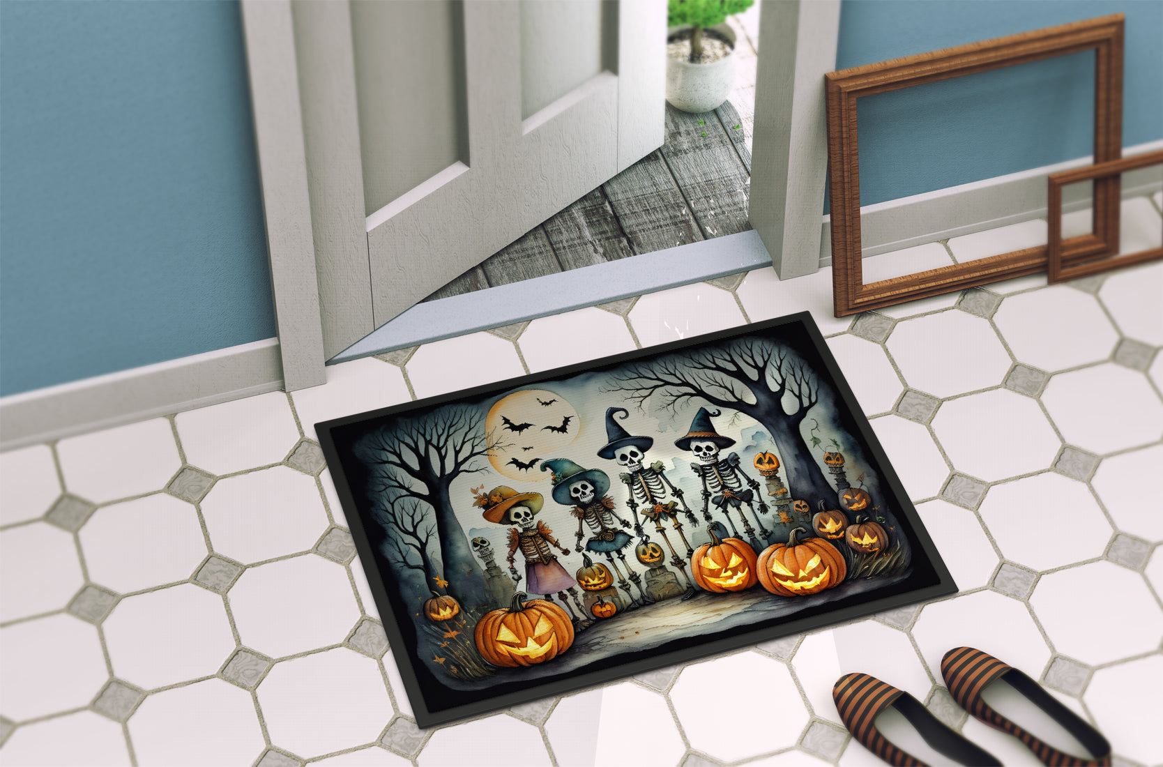 Calacas Skeletons Spooky Halloween Doormat - One Color / One Size - Home & Garden - Home Textile - Carpets & Rugs