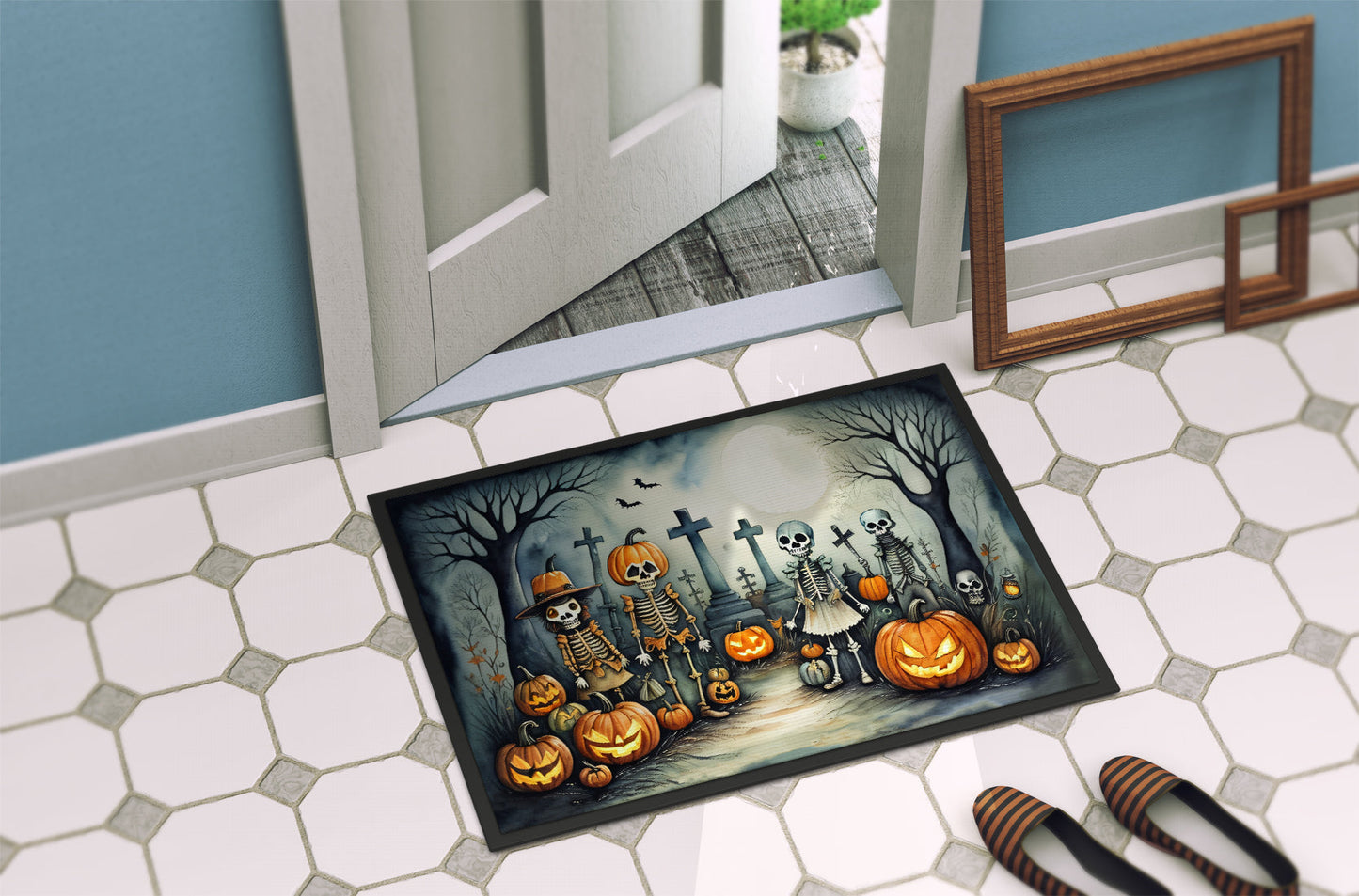 Calacas Skeletons Spooky Halloween Doormat - One Color / One Size - Home & Garden - Home Textile - Carpets & Rugs