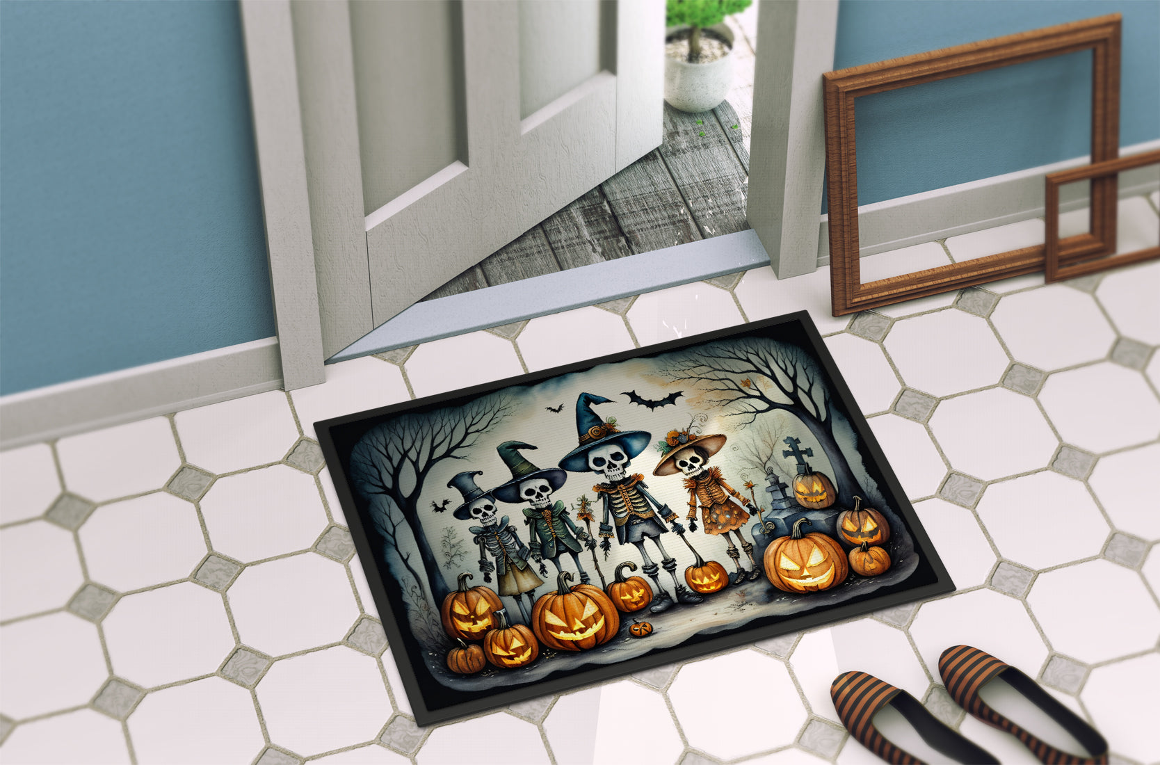 Calacas Skeletons Spooky Halloween Doormat - One Color / One Size - Home & Garden - Home Textile - Carpets & Rugs
