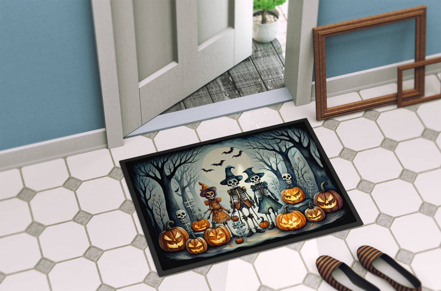 Calacas Skeletons Spooky Halloween Doormat - One Color / One Size - Home & Garden - Home Textile - Carpets & Rugs