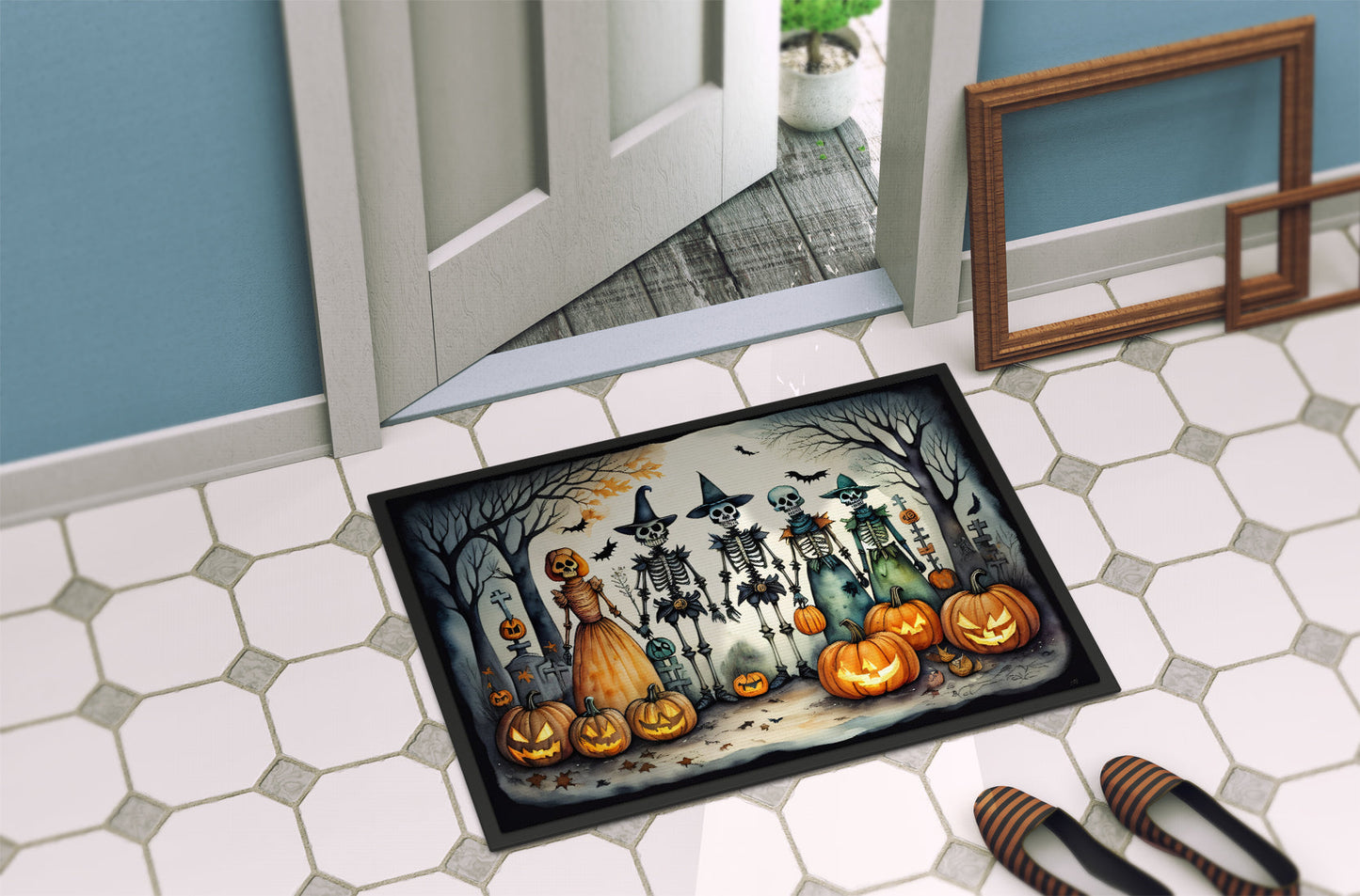 Calacas Skeletons Spooky Halloween Doormat - One Color / One Size - Home & Garden - Home Textile - Carpets & Rugs