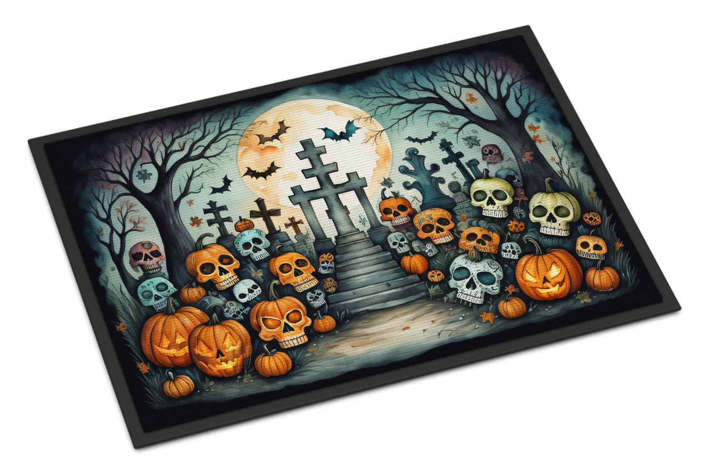 Calaveras Sugar Skulls Spooky Halloween Doormat - One Color / One Size - Home & Garden - Home Textile - Carpets & Rugs