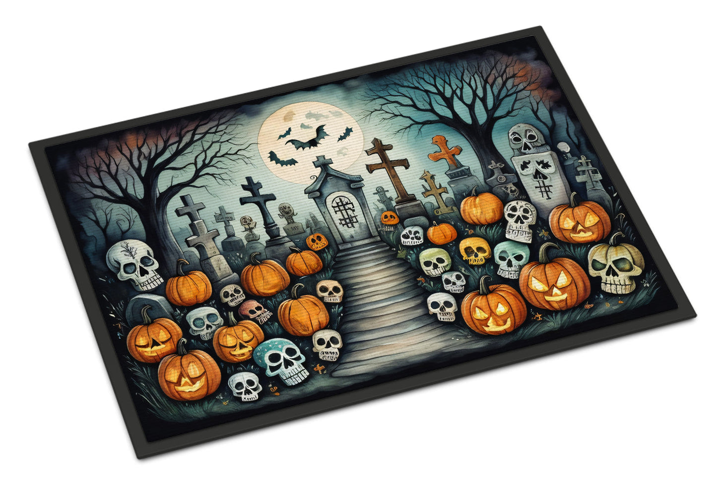 Calaveras Sugar Skulls Spooky Halloween Doormat - One Color / One Size - Home & Garden - Home Textile - Carpets & Rugs
