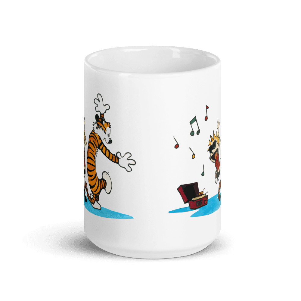 Calvin and Hobbes Dancing With Record Player Mug - Home & Garden - Kitchen Dining & Bar - Coffeeware